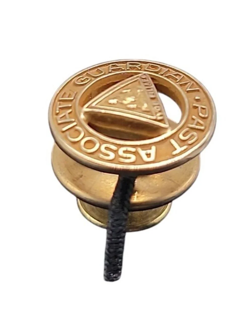 10k Past Associate Guardian Tie Tac IYOB Filiae Solid Gold Mason Pin 1.21 Grams